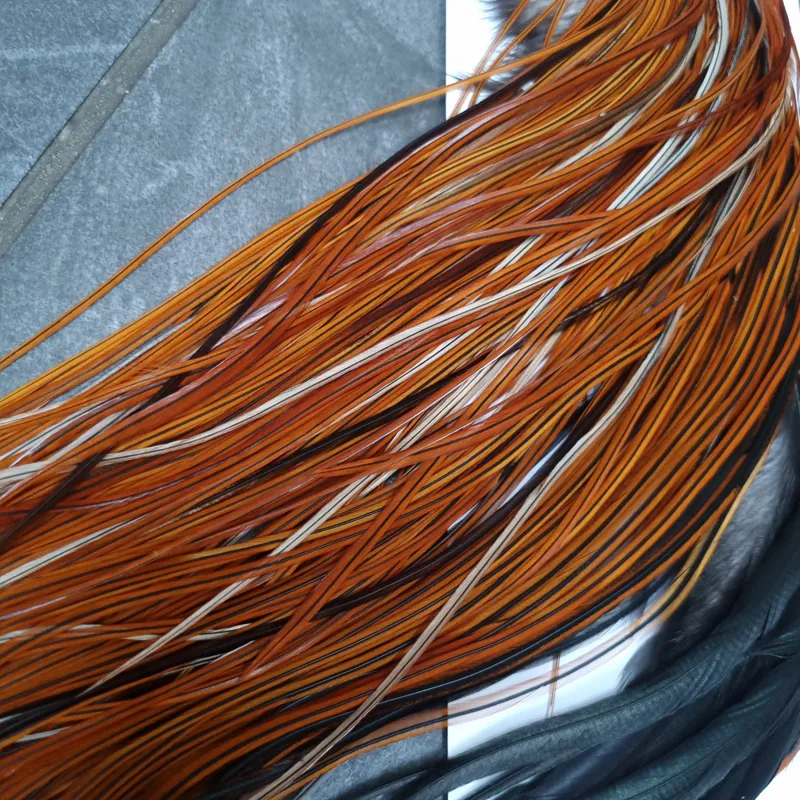 Whiting 1/2 BRONZE Grade Dry Fly Rooster Saddle in Furnace-3